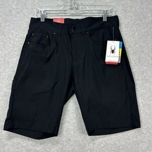 Spyder Shorts Mens 30 Black Active Performance Flex Pro Hydro Golf Hiking NEW